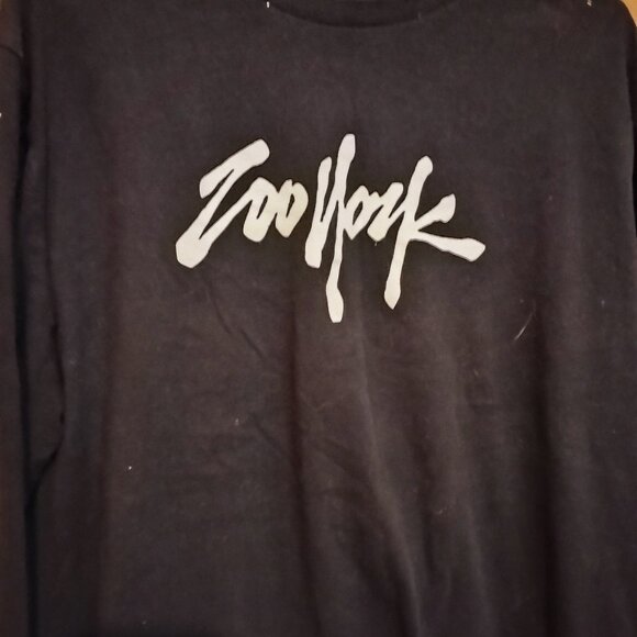 Men's Black Vintage XL Zoo York Long Sleeve T-shirt Y2K Skateboard - Picture 1 of 5